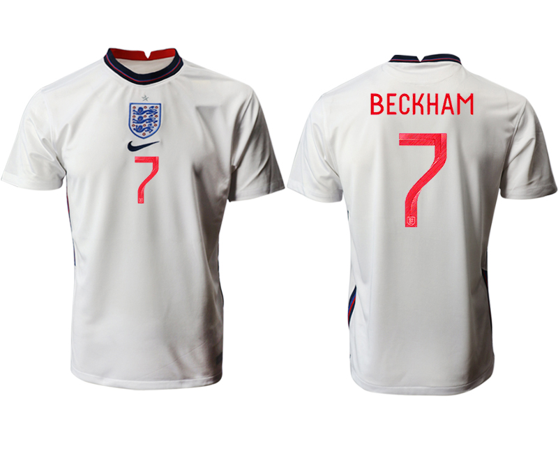 Men 2021 European Cup England home aaa version white #7 Soccer Jersey1